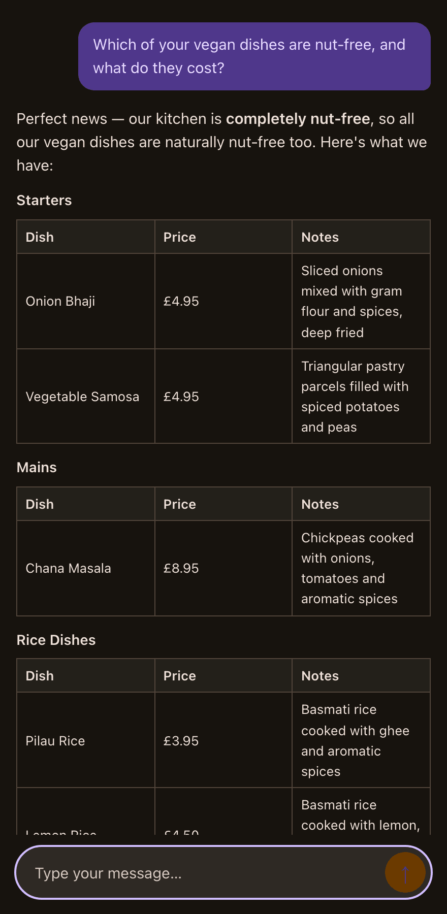 Vegan & nut-free